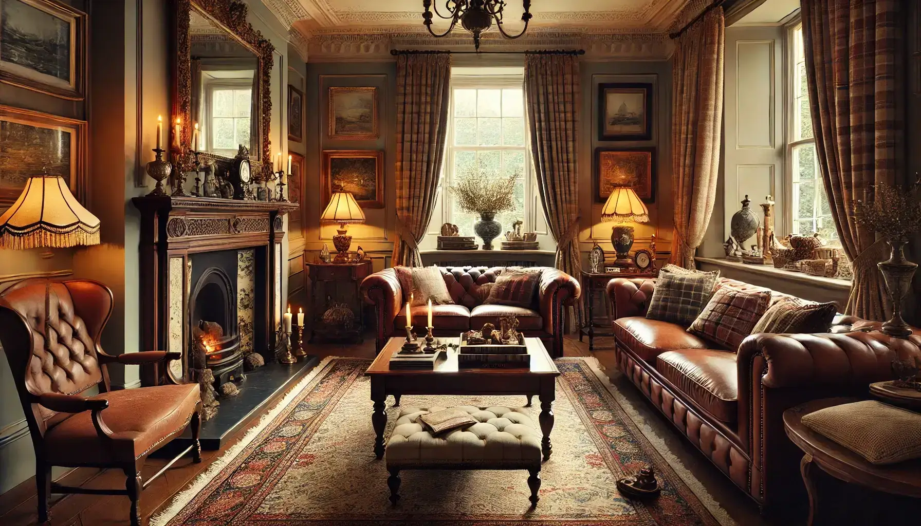 Classic English furnishing style that captures the cosy, timeless elegance and inviting atmosphere