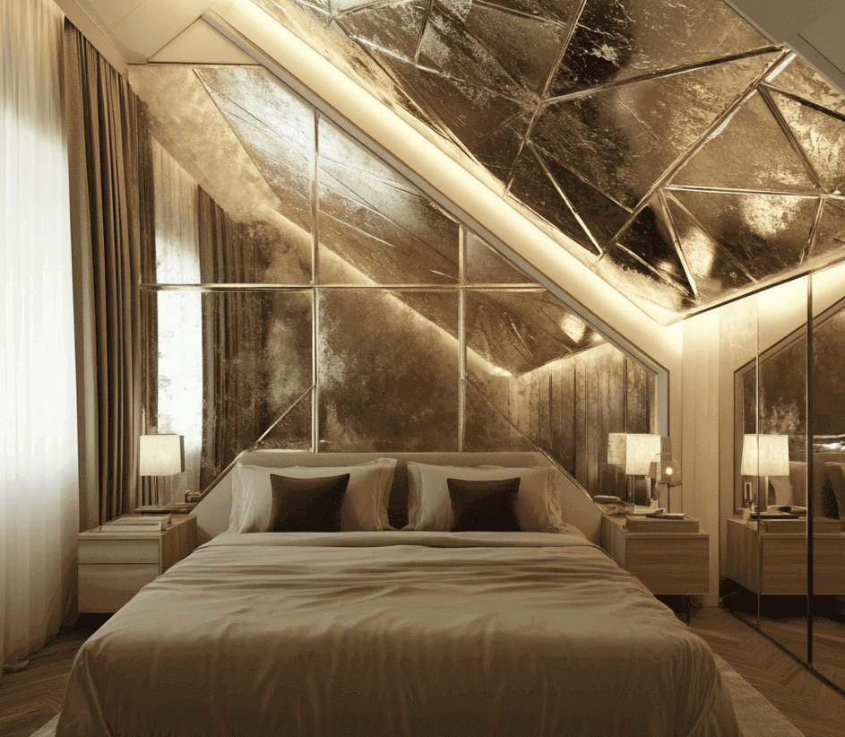 Artworks on sloping ceilings