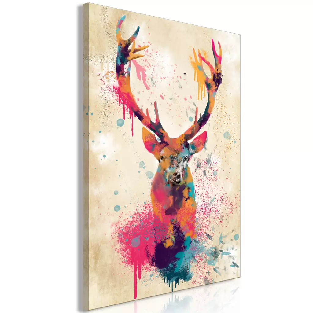 Impression sur toile Aquarelle Cerf Vertical