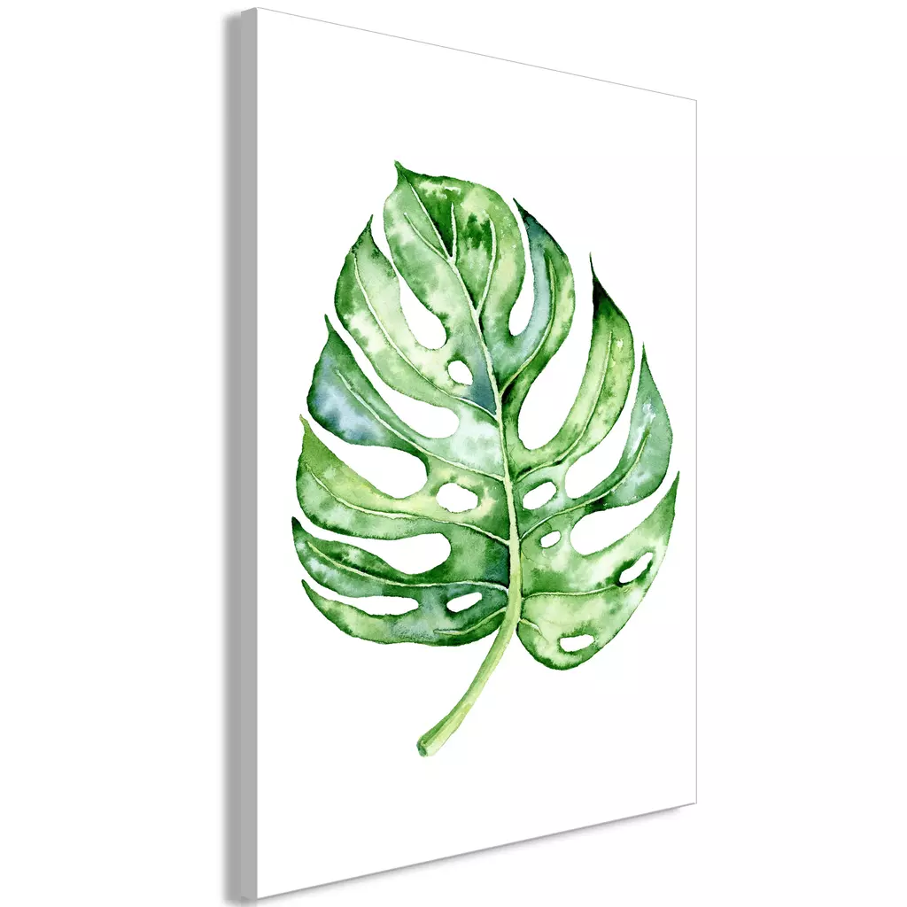 Impression sur toile Aquarelle Monstera Vertical