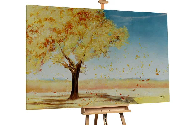XXL Peintures à l'huile Paysage d'automne