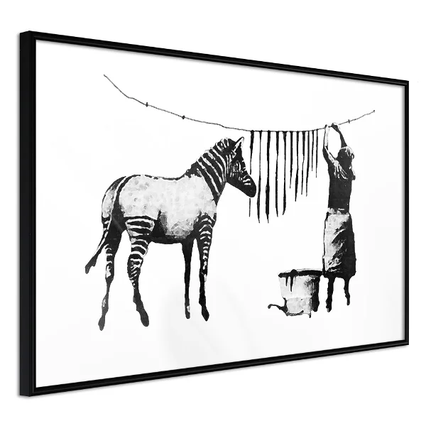 Poster Banksy Lavage Zebra Image