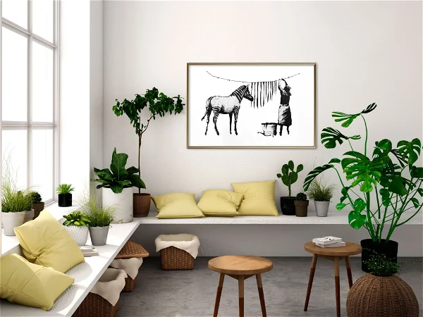 Affiche Banksy Laver le zèbre