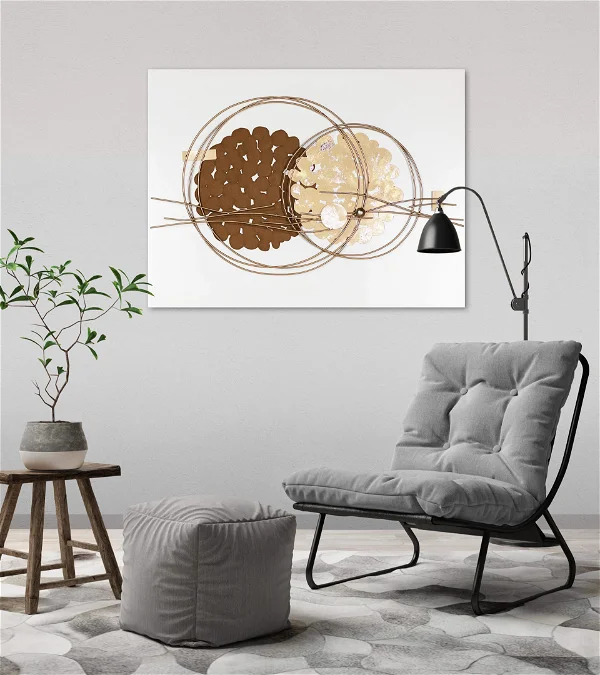 Art mural en bois Holy Bond sur fond gris