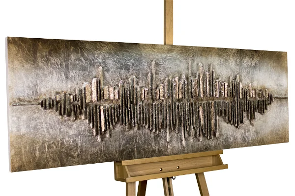 Art mural en bois dans un support en bois