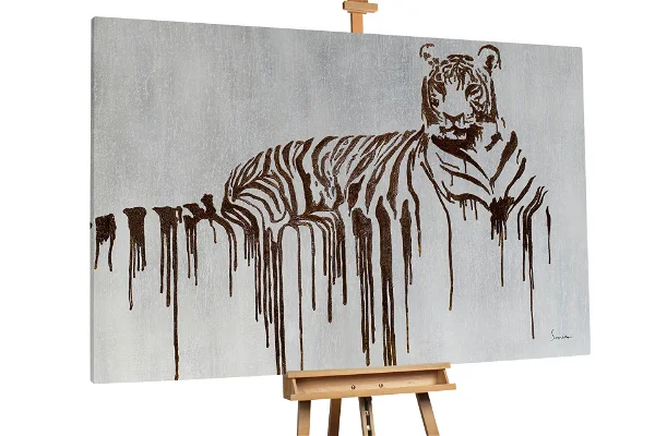 Peinture à l'huile XXL Tigre royal
