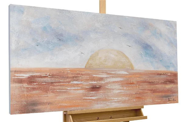 Peinture peinte à la main "Nouveau lever de soleil sur la vie"