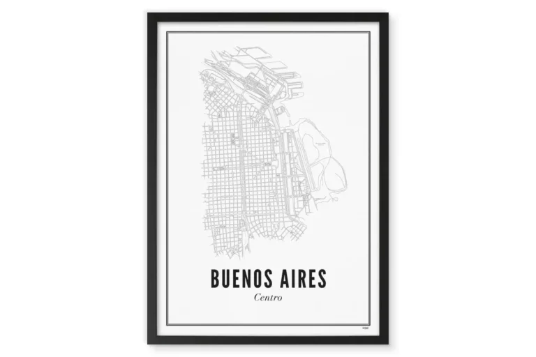 poster de carte encadré dans le centre de buenos aires