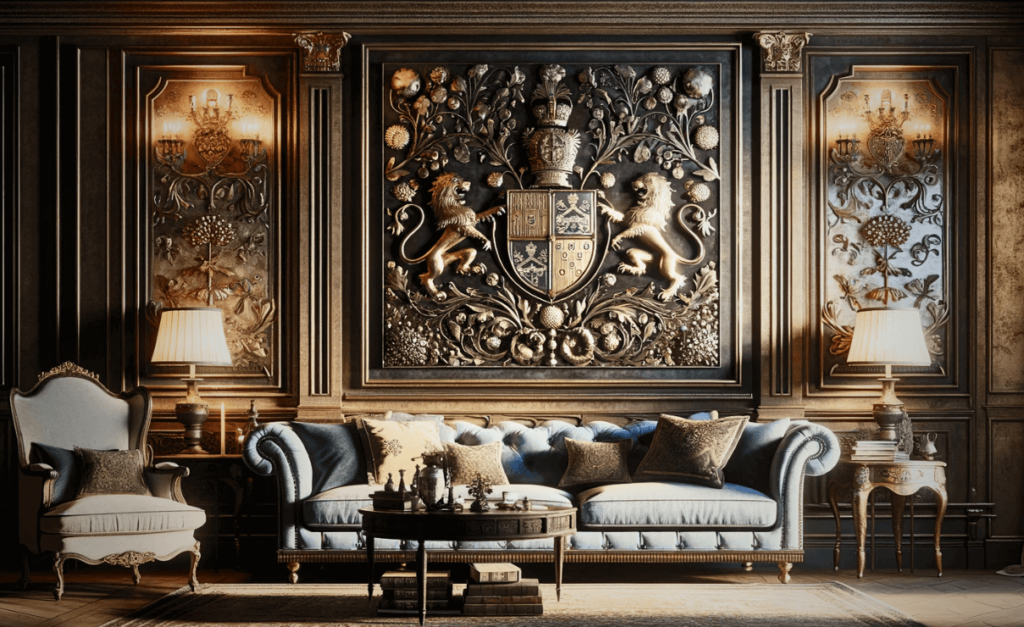 Art mural antique en métal