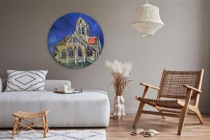 Circle Painting 'Auvers Church'
