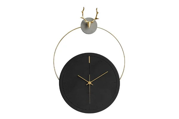 Horloge murale design 'THE BLACK ANTLER.'