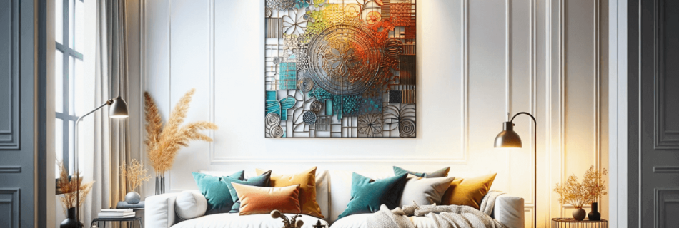 Art mural moderne en métal