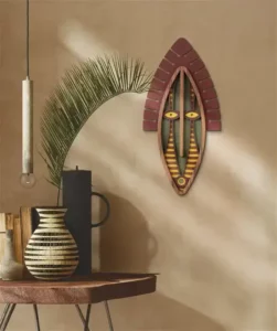 Wooden decorative mask 'Modern African Mask #41'