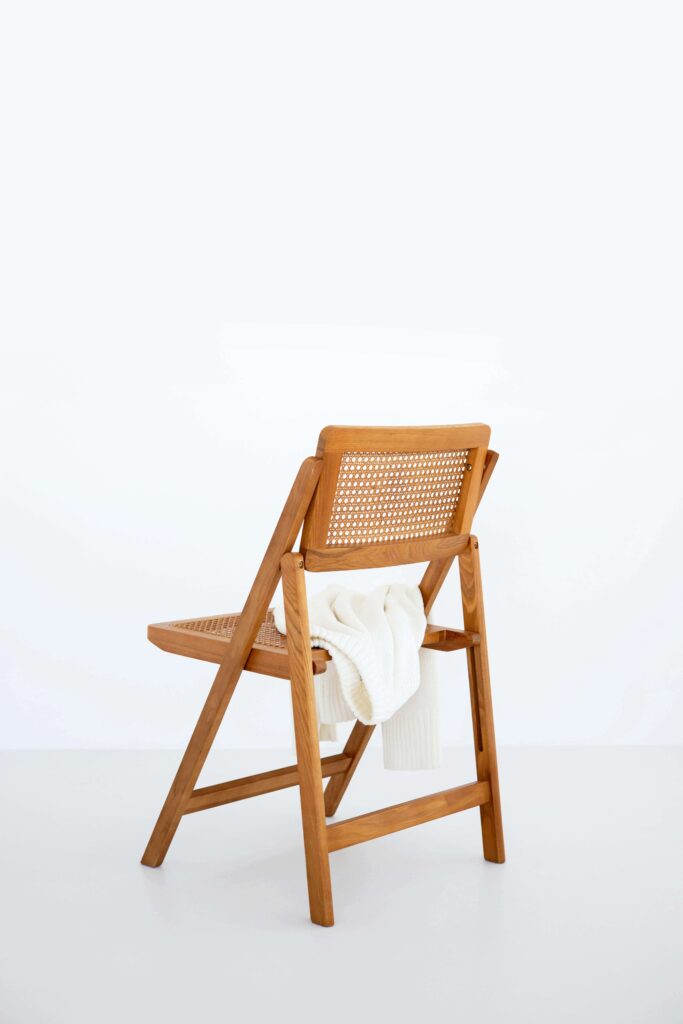 Chaise pliante en bois