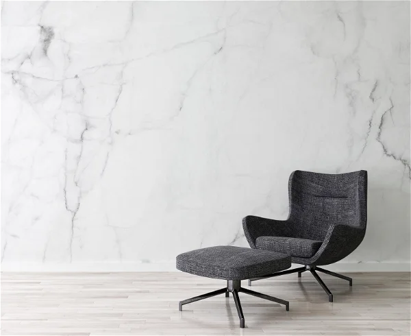 Papier peint 'White Marble 2' (marbre blanc)