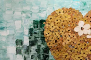 peinture à l'huile-cœur flottant-1