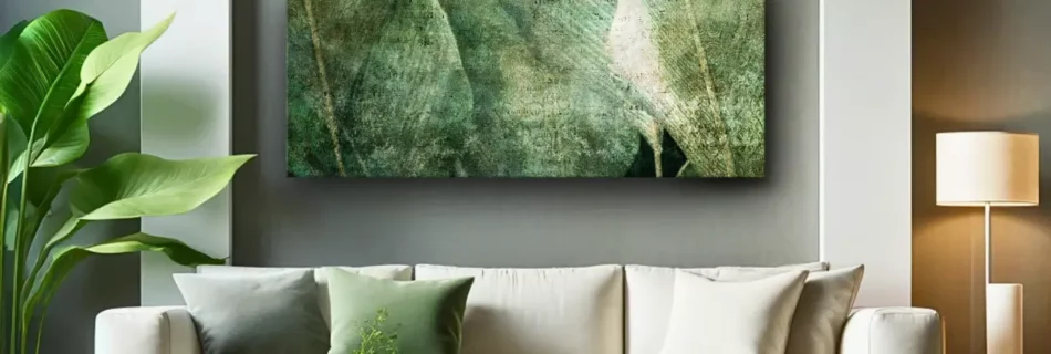 Impression d'art sur toile 'Green Revolution Wide'