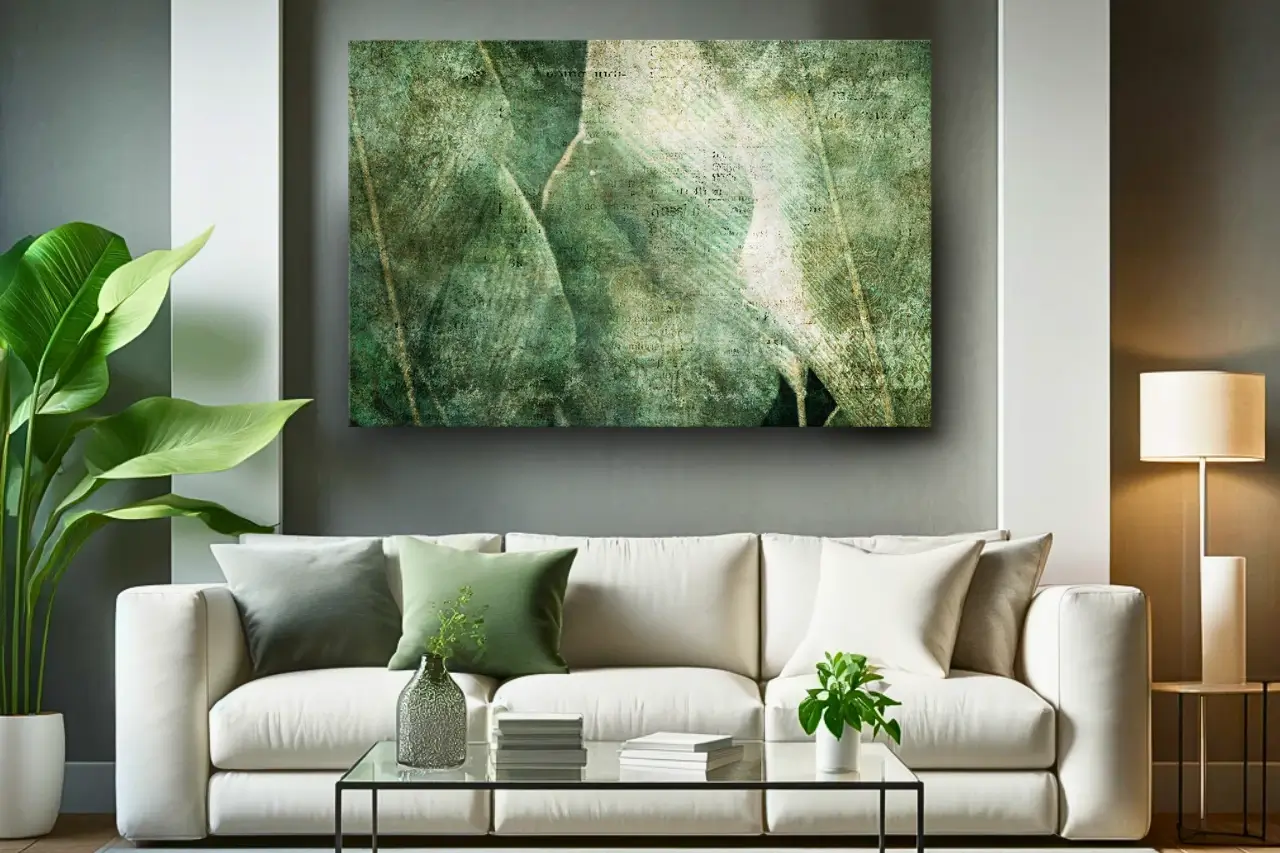 Impression d'art sur toile 'Green Revolution Wide'