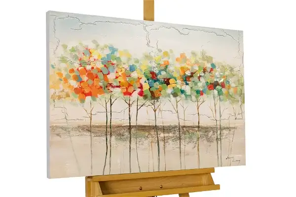 abstract trees nature colourful modern acrylic painting oil painting