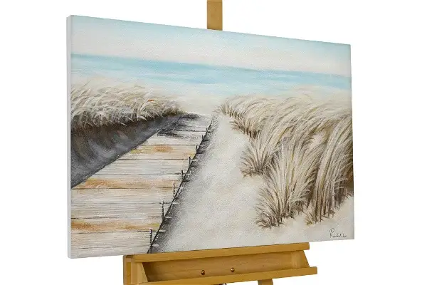 beach sea beige holiday water modern acrylic oil painting