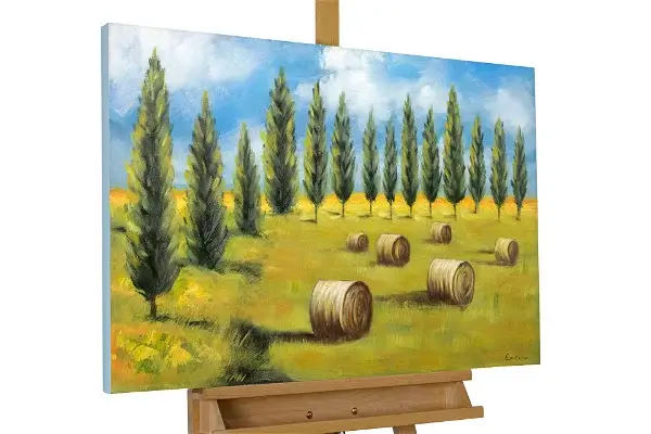 landscapes green beige acrylic painting on canvas modern art