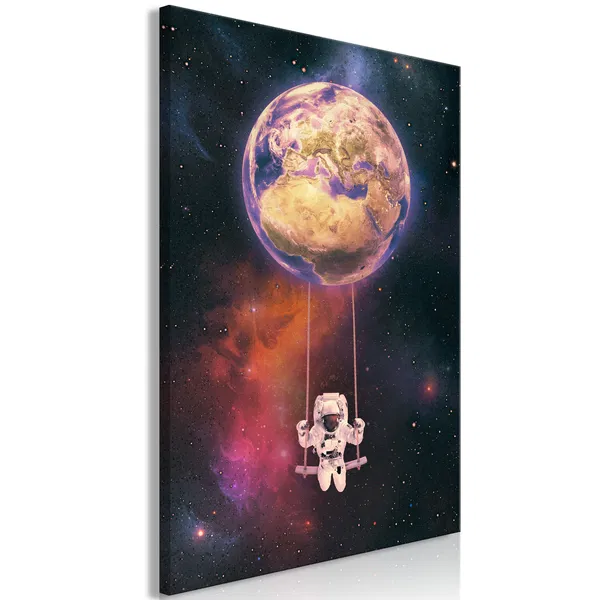 Art print on canvas 'Space Swing Vertical'