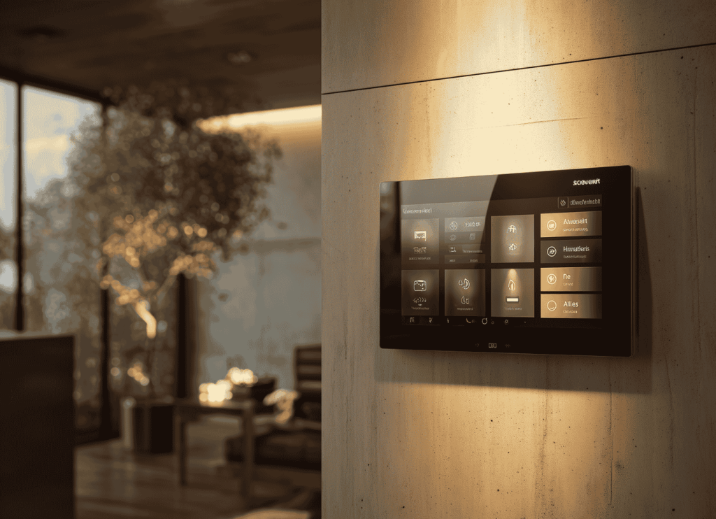 Smart home lighting control panel – modern home technology