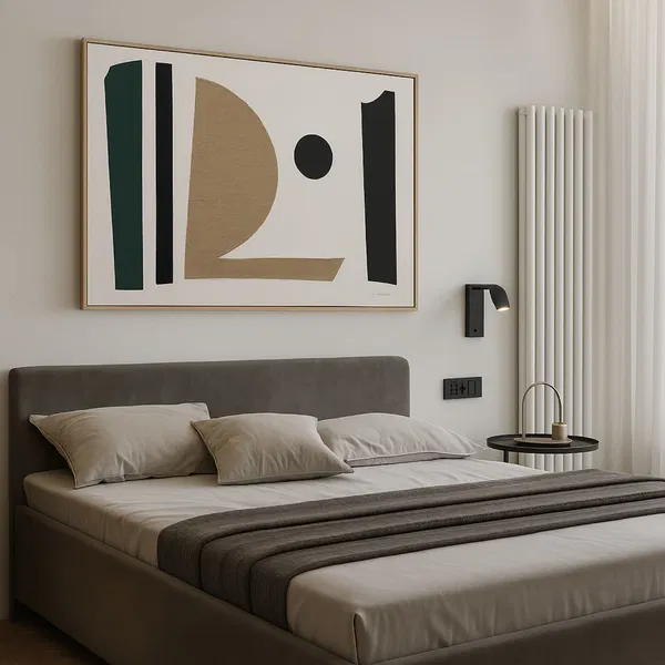 Handpainted Painting 'Geometric Pulse'